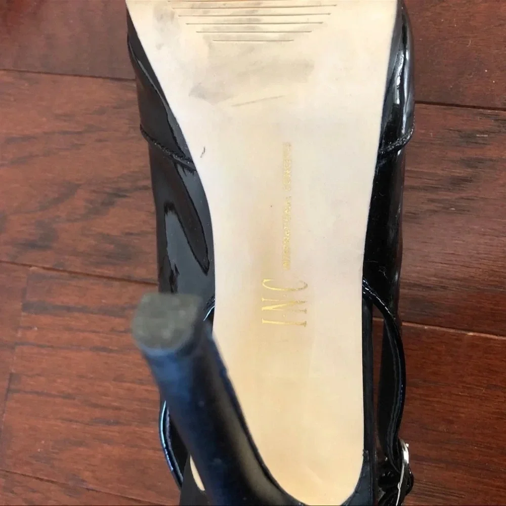 INC BLACK PATENT LEATHER SANDLES 7 excellent condition - Picture 3 of 6